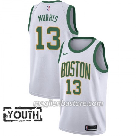 Maglia NBA Boston Celtics Marcus Morris 13 2018-19 Nike City Edition Bianco Swingman - Bambino